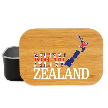 New Zealand Land Map - Lunch Box - black - Front
