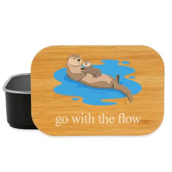 Otter Duo: Geh mit dem Strom - Lunch Box - Schwarz - Vorne