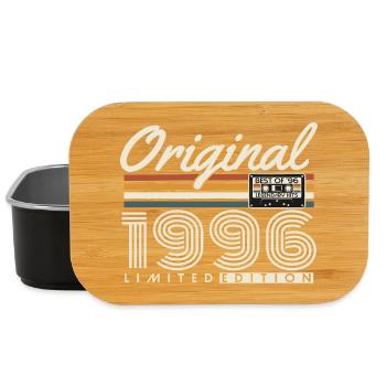 1996 Vintage Vintage Retro Birthday Gift - Lunch Box - black - Front