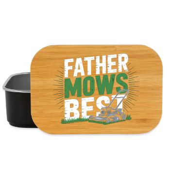 Papa Garten Rasenmäher Spruch Geschenk für Vater - Lunch Box - Schwarz - Vorne