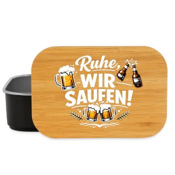 Funny beer saying: Quiet, we drink - Lunch Box - black - Front