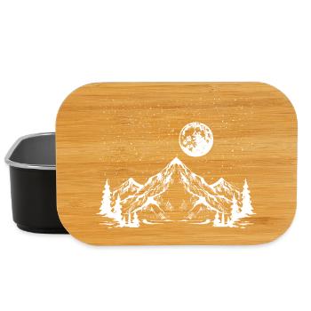 Mondbeschienene Bergsilhouette - Lunch Box - Schwarz - Vorne