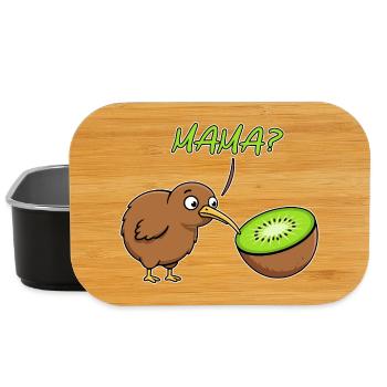 Mama Kiwi-Vogel Lustiger Kiwi-Frucht Neuseeland-Witz - Lunch Box - Schwarz - Vorne