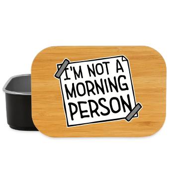 I'm Not A Morning Person Lustig Müde Morgenmuffel - Lunch Box - black - Front