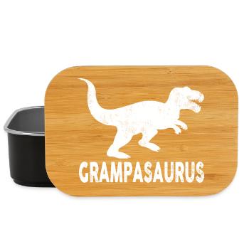 GrampaSaurus T-Rex Silhouette - Lunch Box - Schwarz - Vorne