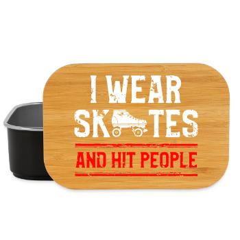 I Wear Skates Distressed Graphic - Lunch Box - black - Front