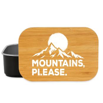 Mountains Please. Outdoor Hiking - Lunch Box - black - Front