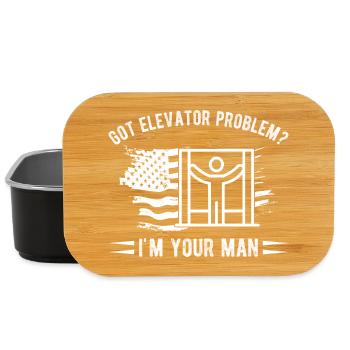 Elevator Inspector I´m Your Man Engineer USA - Lunch Box - Schwarz - Vorne