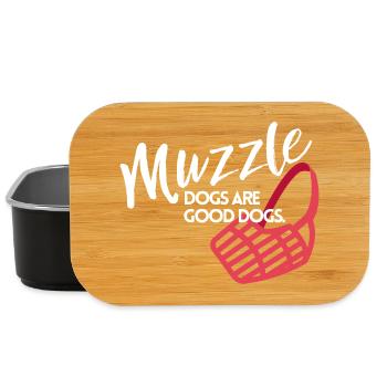 Les chiens à muselière sont de bons chiens - Boîte à goûter - noir - Devant