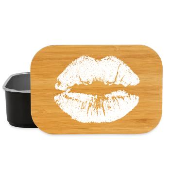 Lèvres embrassables avec Lipstick Lip Imprint White - Boîte à goûter - noir - Devant