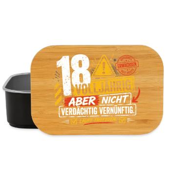 18 Geburtstag Volljährig Lustiger Spruch Geschenk - Lunch Box - Schwarz - Vorne