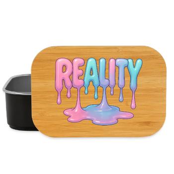 Reality - Dripping Pastel Font - Lunch Box - black - Front