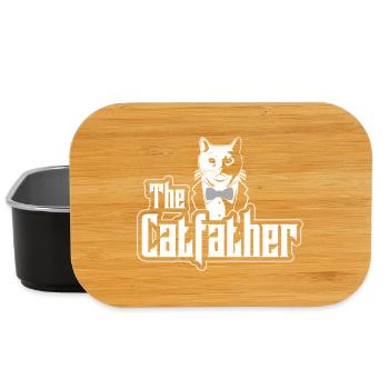 Cats Shirt "The Catfather" - Lunch Box - black - Front