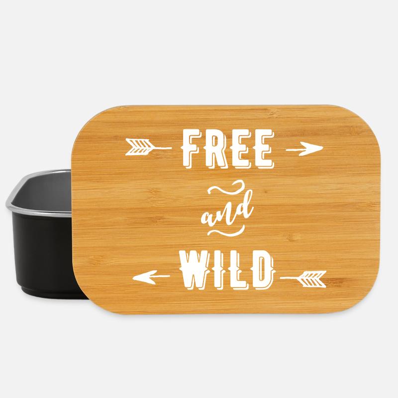 Free and Wild - Lunch Box - Schwarz