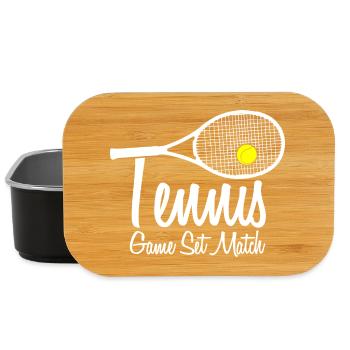 Tennis Match Tennis Player Gift Hobby - Lunch Box - black - Front