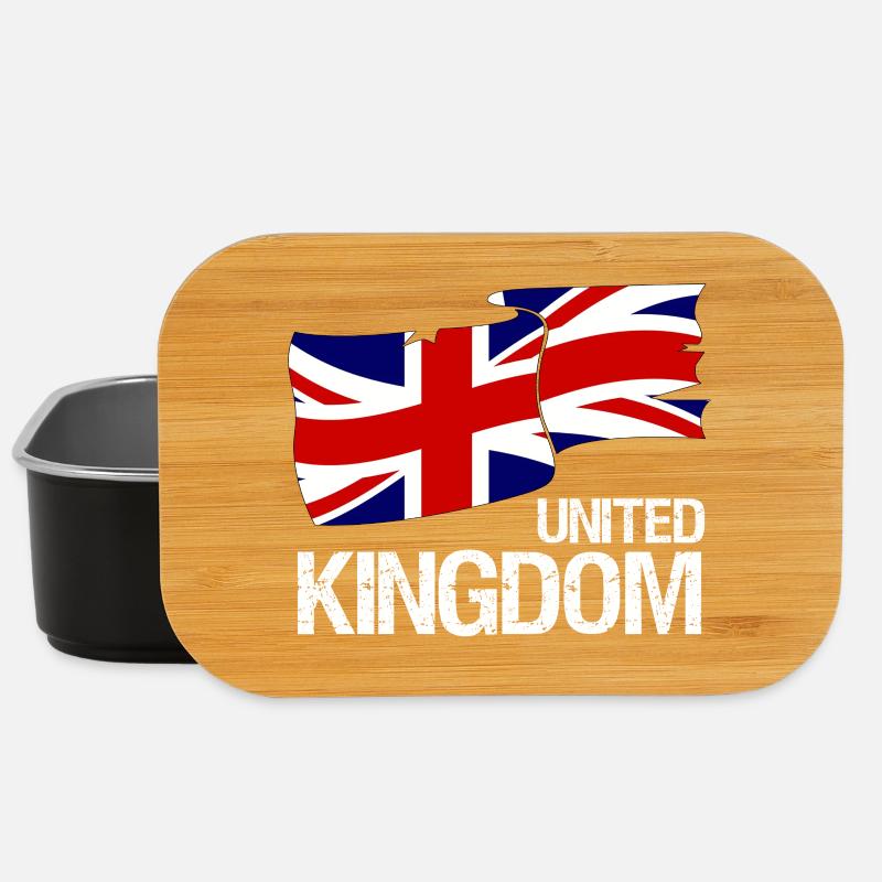 Great Britain Union Jack Flag - Design - Lunch Box - black