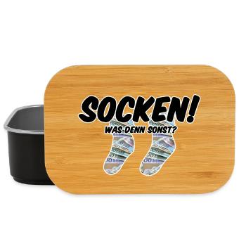 Socken! Was denn sonst? - Lunch Box - Schwarz - Vorne