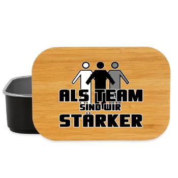 Team Spruch Kollegen Sport Deutschland - Lunch Box - Schwarz - Vorne