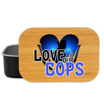 Love Police Policeman Saying Profession - Lunch Box - black - Front