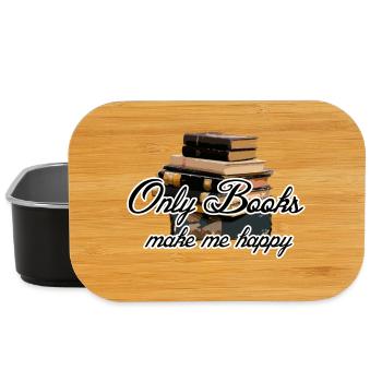Buch Bücher Glück Lesen Leser Spruch - Lunch Box - Schwarz - Vorne