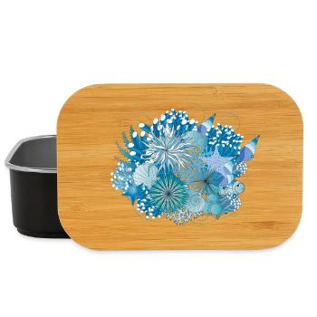 Coral reef with mussels, sea anemones and corals - Lunch Box - black - Front