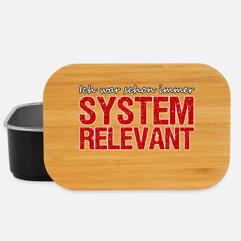 Systemrelevant Beruf Virus Pandemie Spruch Arbeit - Lunch Box - Schwarz