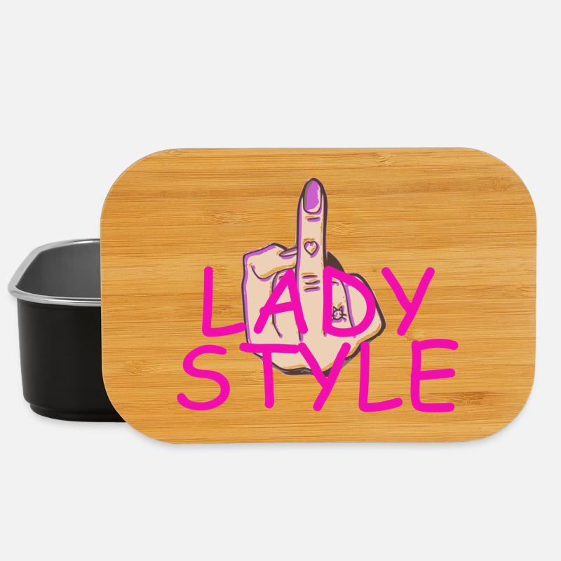 Lady Style Mittelfinger - Lunch Box - Schwarz