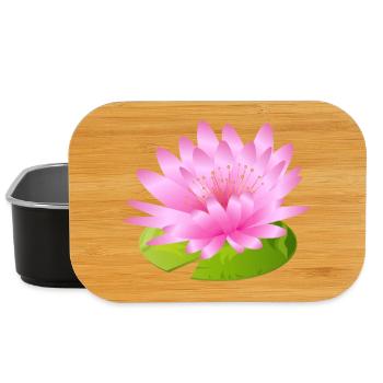 shining water lily - inspiration for great artists - Lunch Box - black - Front