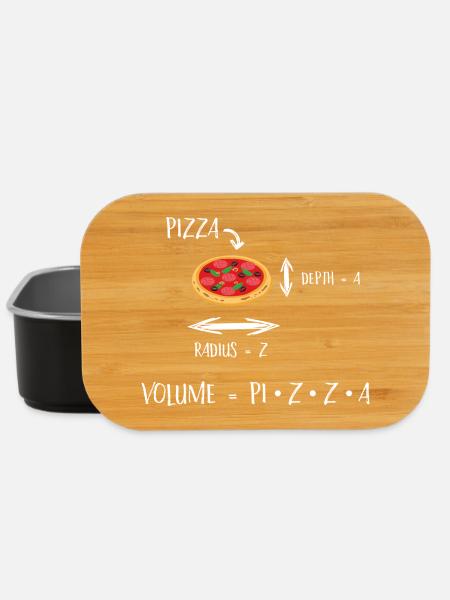 Pizza und Mathe - Meme | Lustiges Mathematik Lehre - Lunch Box - Schwarz