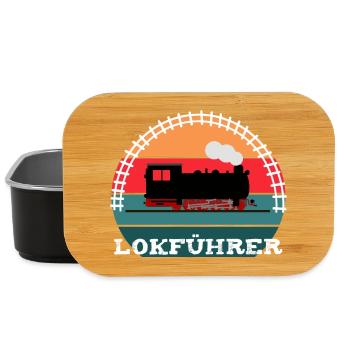 Lokführer Eisenbahn Dampflok - Lunch Box - Schwarz - Vorne