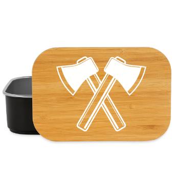 Axe Axes Lumberjack Forester - Lunch Box - black - Front