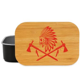 Red Indian Warrior - Lunch Box - black - Front