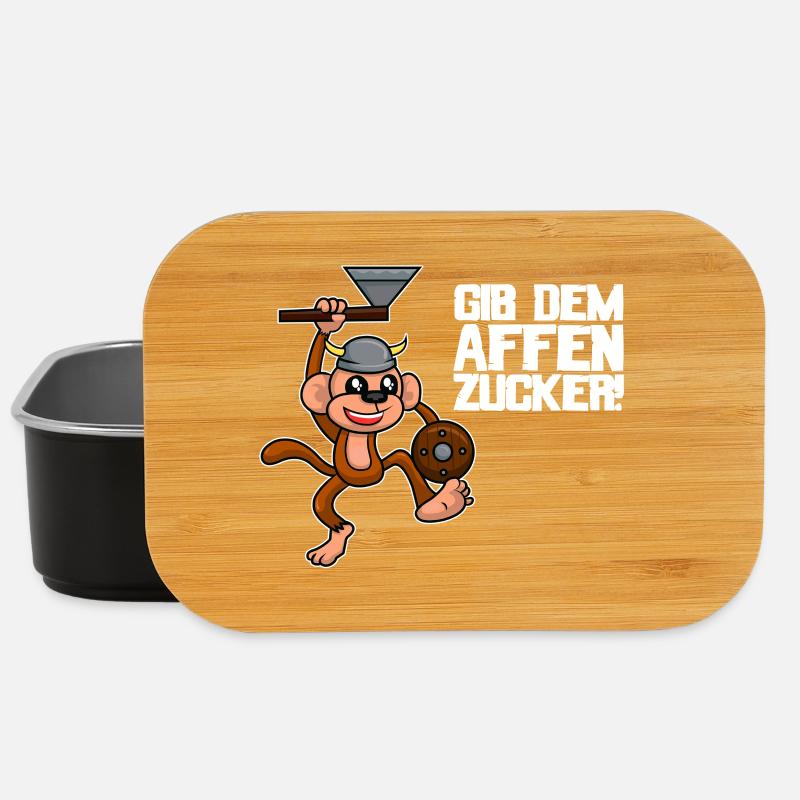 Gib dem Affen Zucker Spruch - Lunch Box - Schwarz