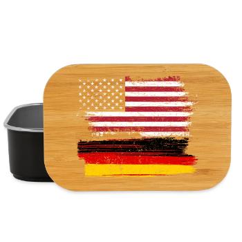Flag Fusion : Grunge américain et allemand - Boîte à goûter - noir - Devant