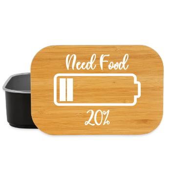 Need Fuel Low Battery Tee - Lunch Box - black - Front