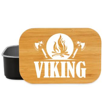 viking viking icon fire axe graphic logo icon - Lunch Box - black - Front