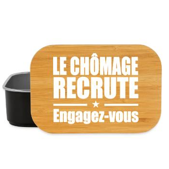 Le Chômage Engagez-vous - Boîte à goûter - noir - Devant
