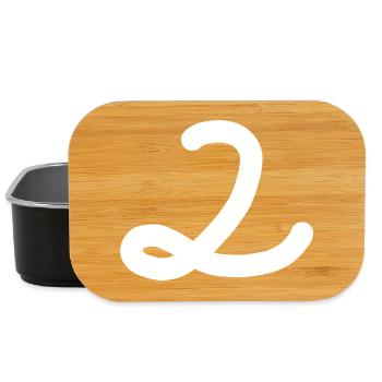 2 Number two white - Lunch Box - black - Front