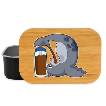 Funny Seal Coffee - Lunch Box - black - Front