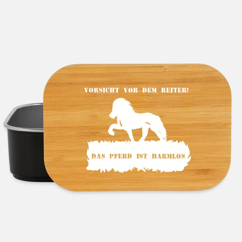 Spruch 1 mit Pferd 1 weiß - Lunch Box - Schwarz