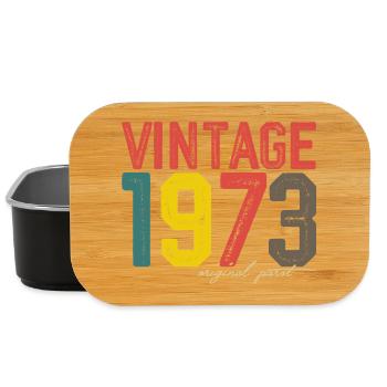 Vintage 1973 Original Part - Lunch Box - black - Front