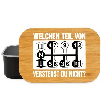 Belarus Gangschaltung - Du wirst es nie verstehen - Lunch Box - Schwarz - Vorne