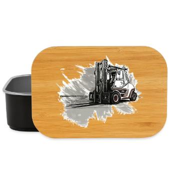 Chariot élévateur - Boîte à goûter - noir - Devant