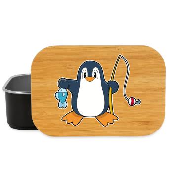 Pinguin Angler Fisch Angeln - Lunch Box - Schwarz - Vorne