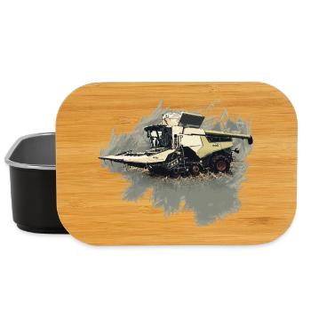 Corn Picker Combine Harvester Tractor - Lunch Box - black - Front