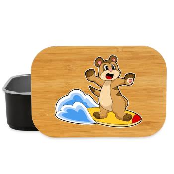 Été de surf sur planche de surf sur suricate - Boîte à goûter - noir - Devant