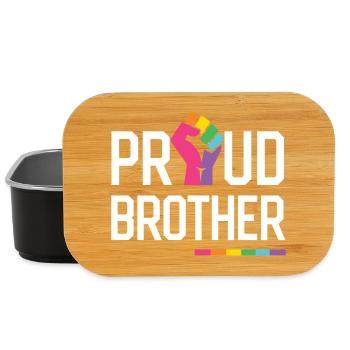 LGBT Pride Month - Proud Brother - Lunch Box - black - Front