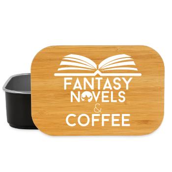 Amateur de livres, romans fantastiques et café - Boîte à goûter - noir - Devant