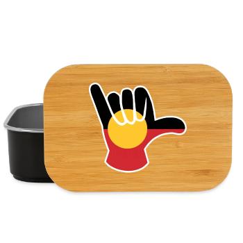 Shaka sign Aboriginal Australia - Lunch Box - black - Front