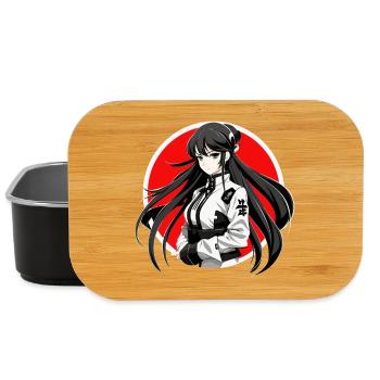 Japanese Manga Girl - Lunch Box - black - Front